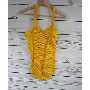 Fishnet Tote Bag Handbag  Beach Yellow